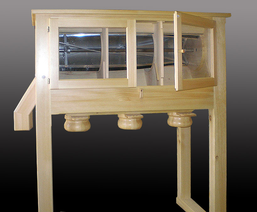 Cylindrical sieve - interior fittings in nirosta