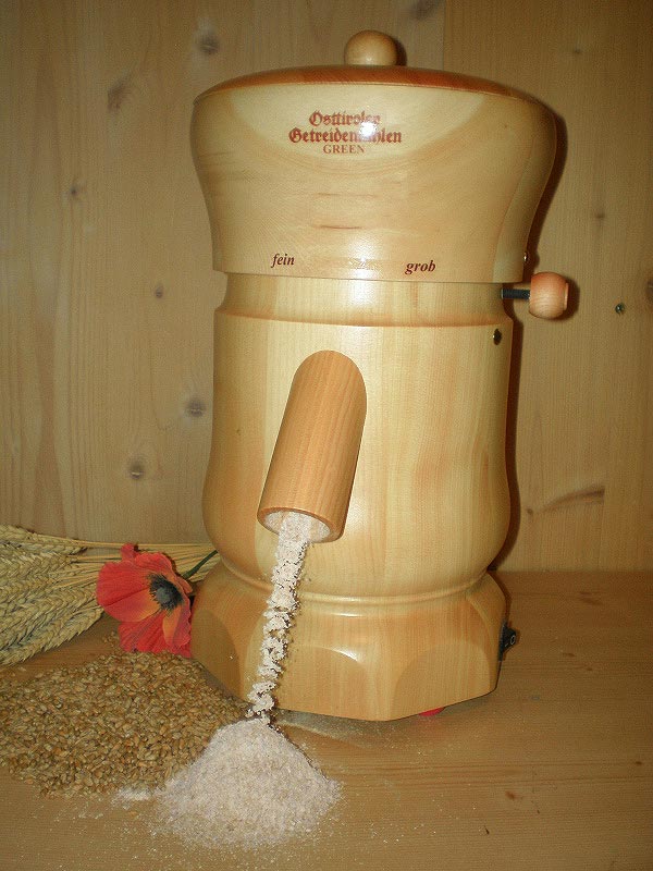 East Tyrolean Grainmills - Osttiroler Getreidem&uuml;hlen - Householdmill - Rondella pine wood