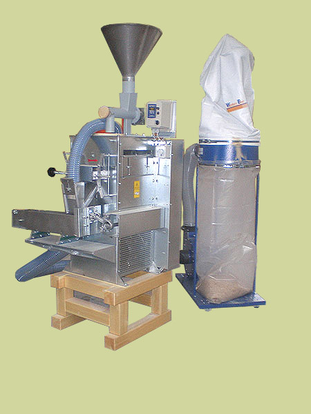 Dinkelschälmaschine mit Absaugsystem